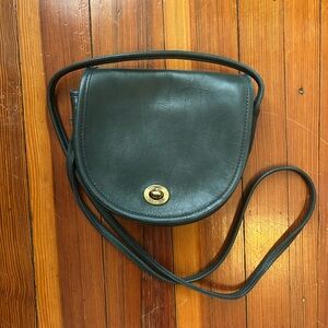 Vintage Coach Dark Green Crossbody Bag